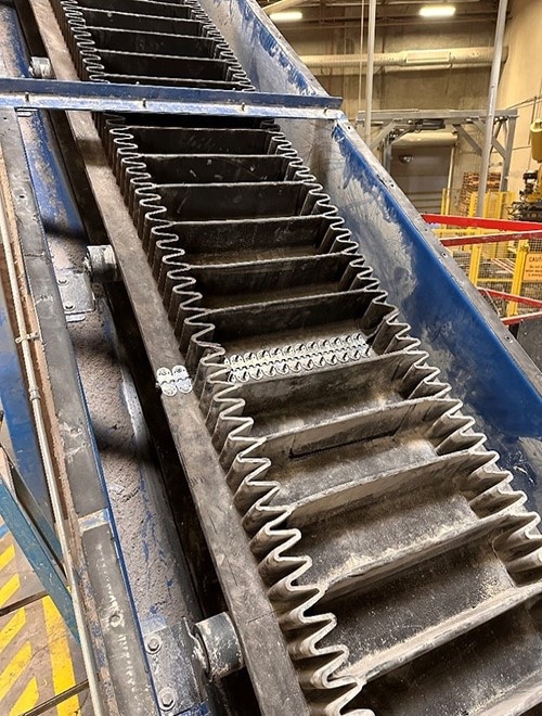 A Cambelt conveyor system installed and running on site
