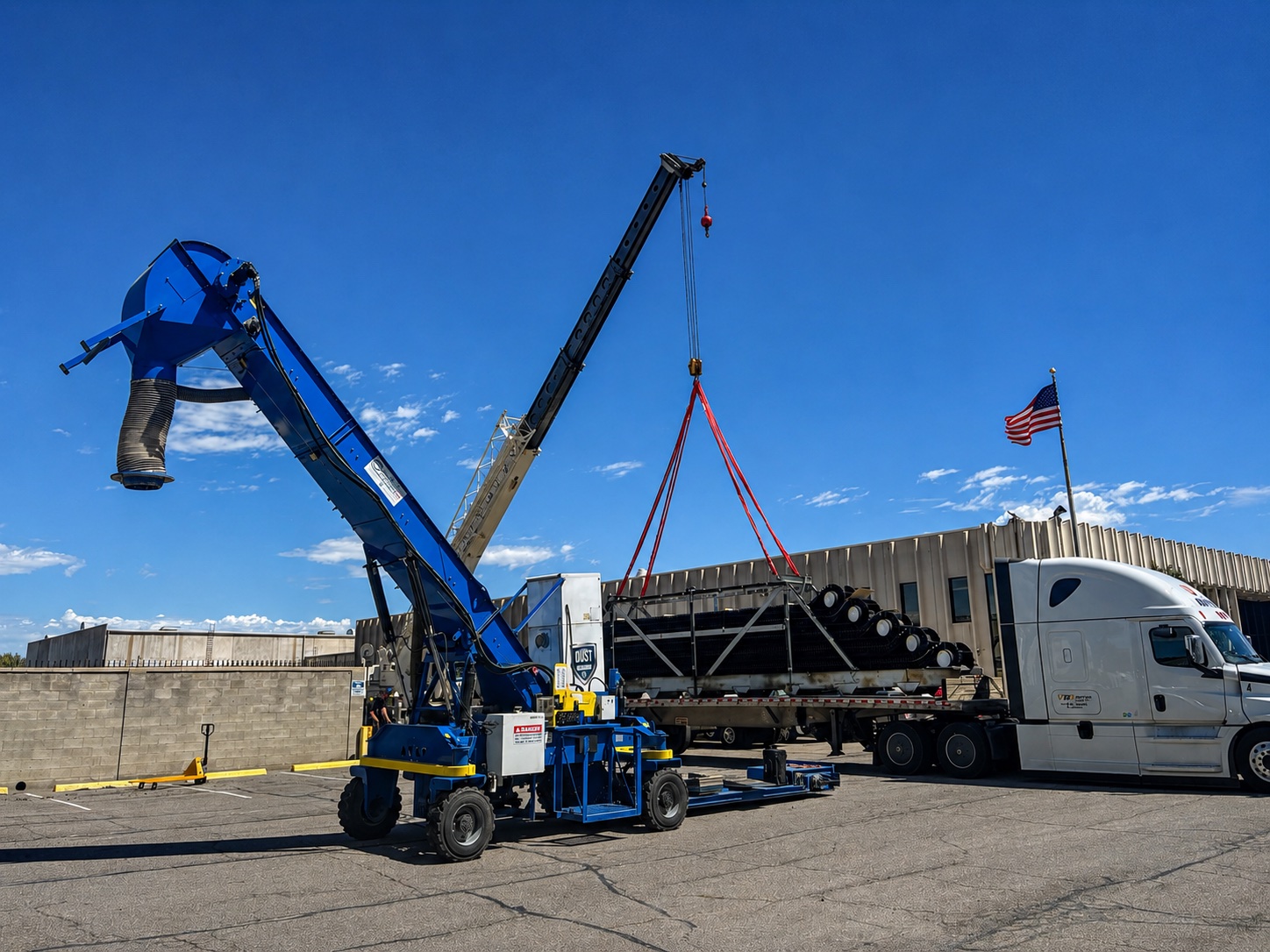 A CamWall belt section being loaded for shipment